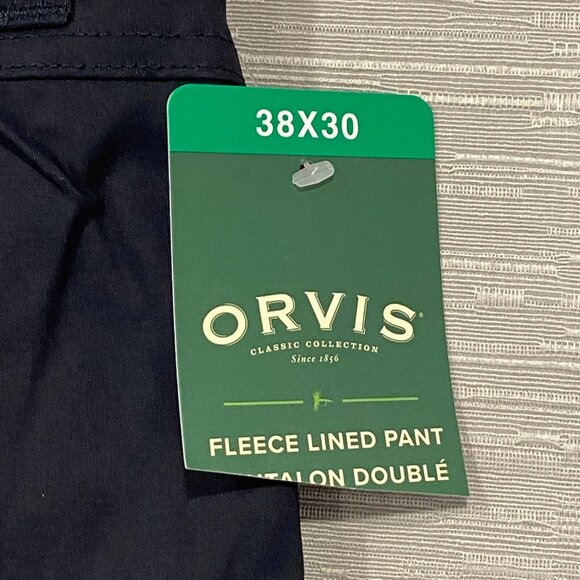 Orvis Fleece Lined Tech Pants Mens 38 x 30 Black Water Repellent Insulated - Picture 6 of 16